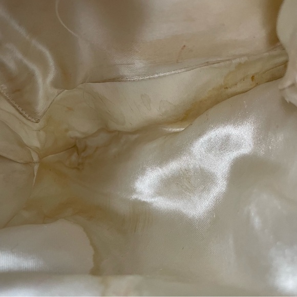 Calvaire New York Vintage Ivory Beaded Gold Hardware Small Evening Bag Pouchette - Picture 11 of 12